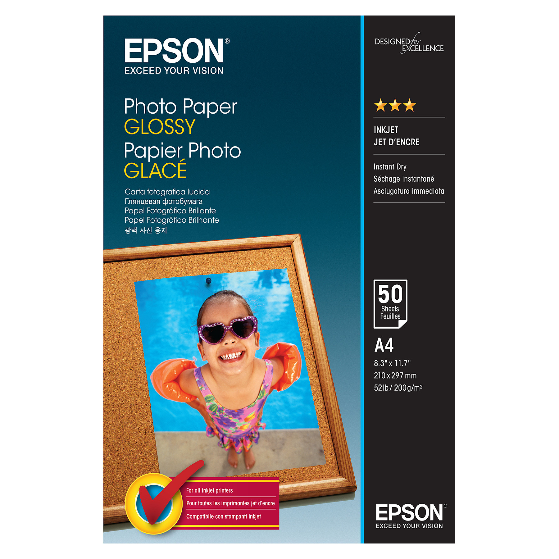 Foto papir EPSON Photo Paper Glossy (A4, 200 g/m², 50 listova)