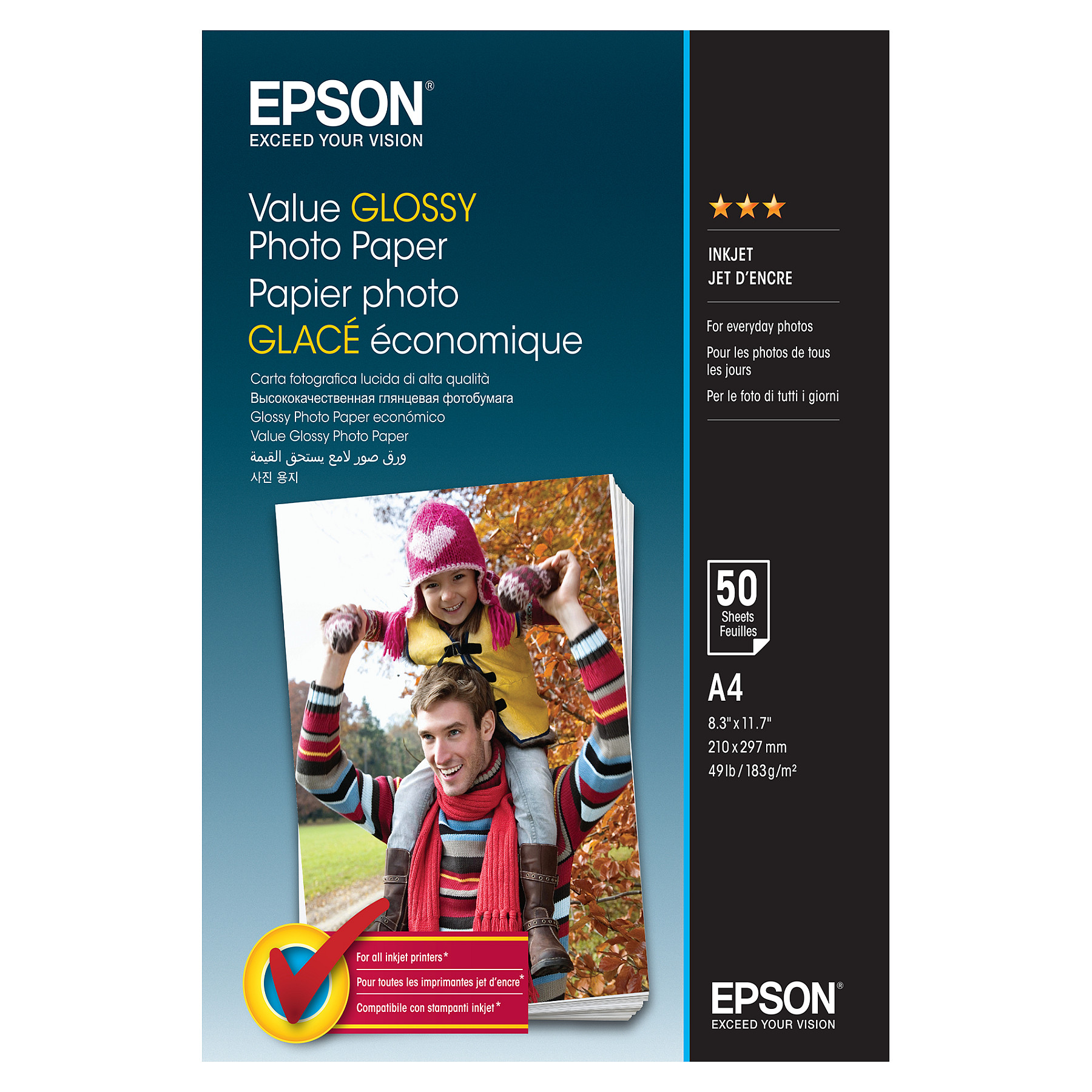 Foto papir EPSON Photo Paper Glossy (A4, 200g/m², 50 listova)-0