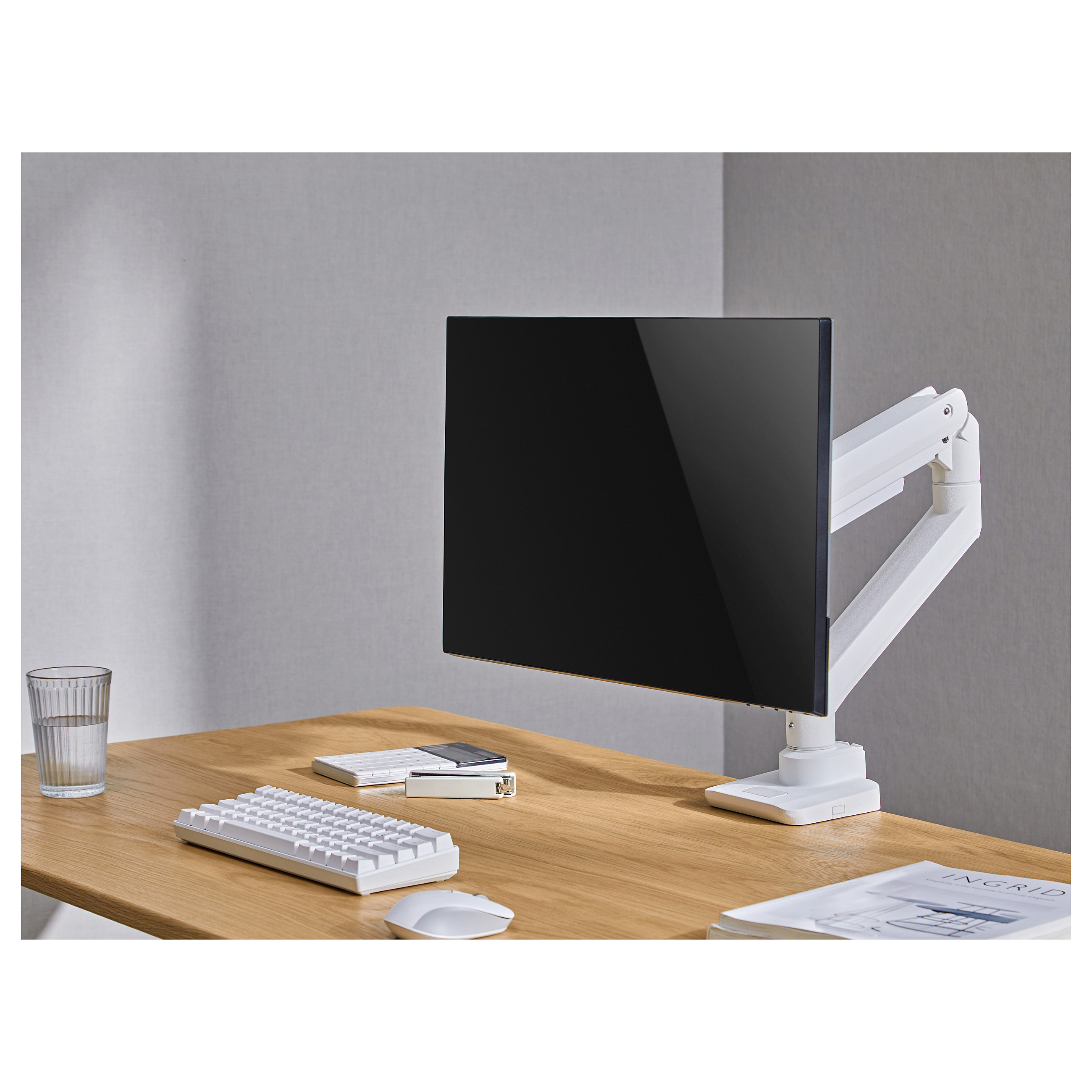 Stolni nosač za monitor EQUIP 650617, 17"-49", do 20kg, plinska opruga, bijeli-8