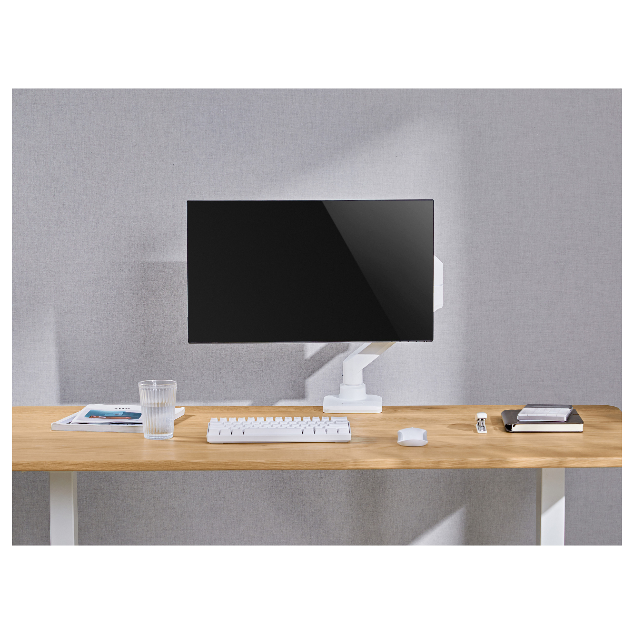 Stolni nosač za monitor EQUIP 650617, 17"-49", do 20kg, plinska opruga, bijeli-9