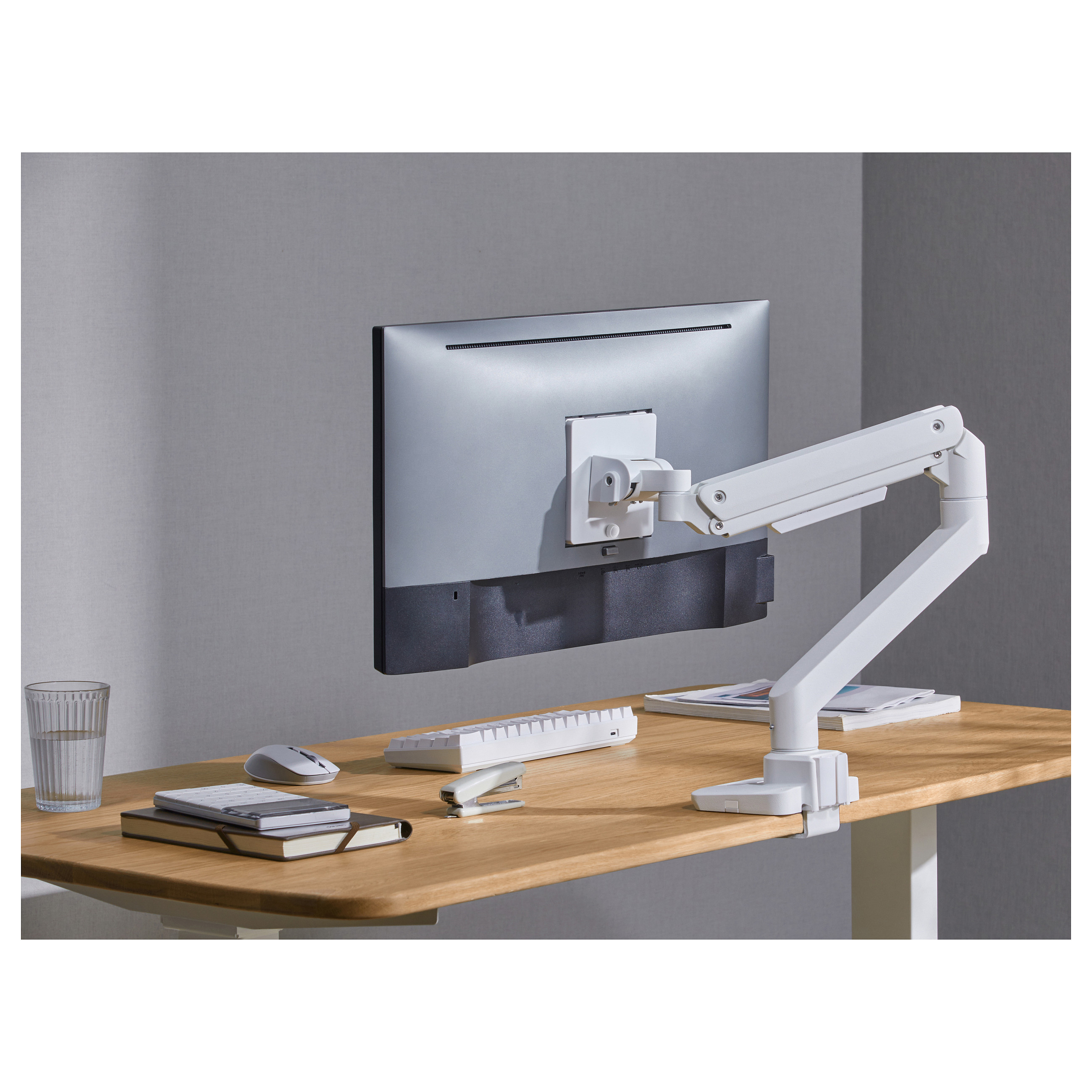 Stolni nosač za monitor EQUIP 650617, 17"-49", do 20kg, plinska opruga, bijeli-10