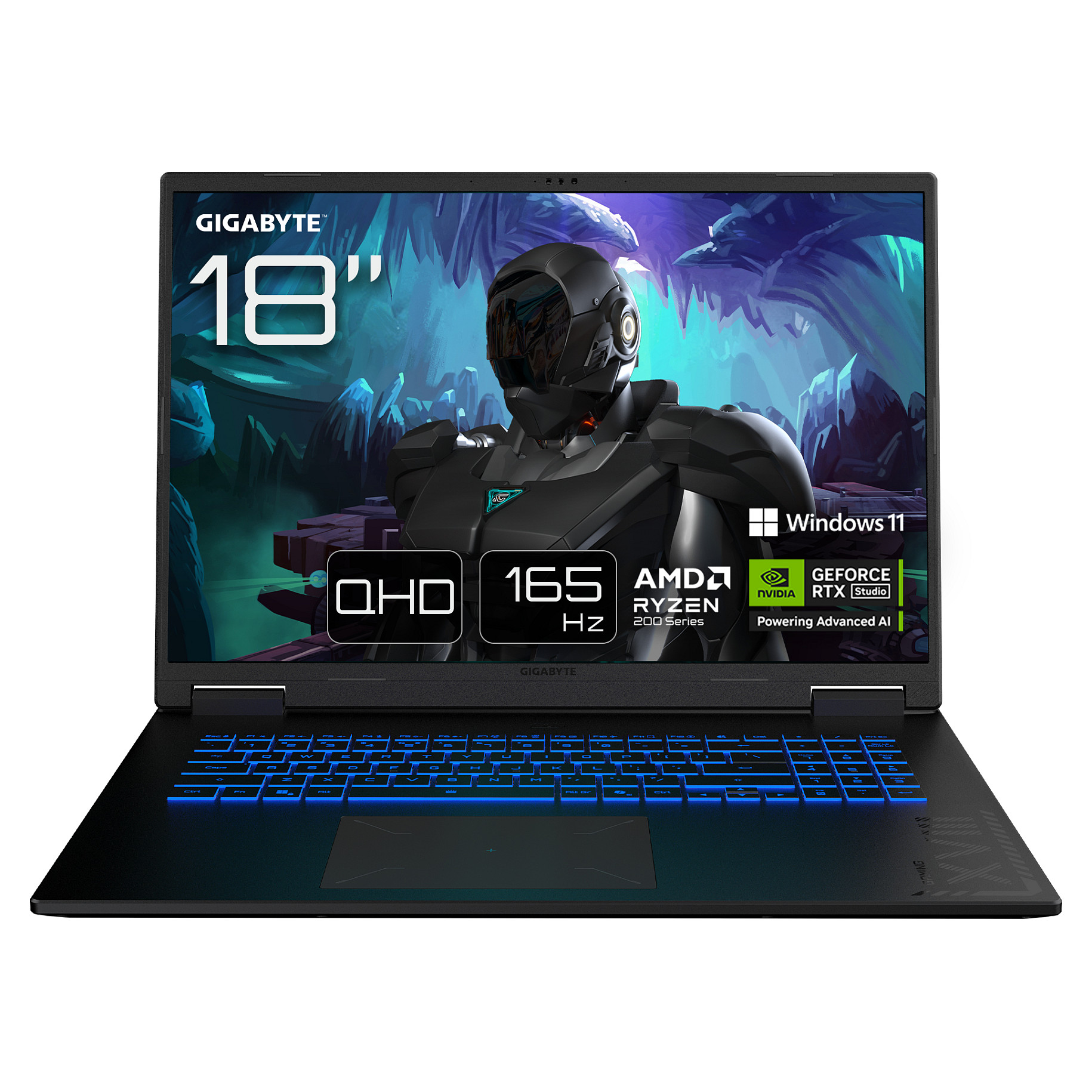 Laptop GIGABYTE Gaming A18 (18", WQXGA, 165Hz, AMD Ryzen 7 260, 16GB, 1TB SSD, GeForce RTX 5070, Windows 11 Home, crni, internacionalna non HR tipkovnica)