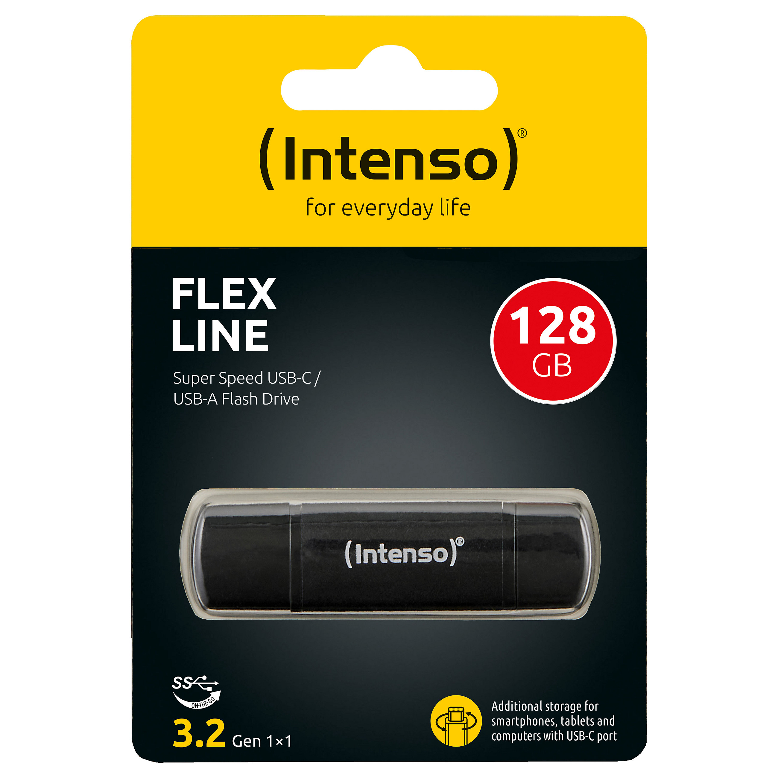 USB stick INTENSO Flex Line 128GB, USB-A/USB-C 3.2, crni-1