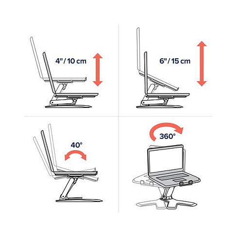 Stalak za laptop ERGOTRON Neo-Flex Lift Stand, podesiva visina, crni-3