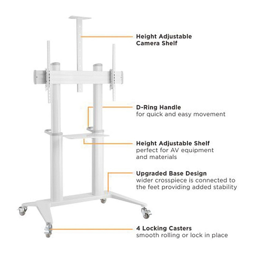 Stalak za TV ROLINE mobilni, 70"-120", do 140kg-10