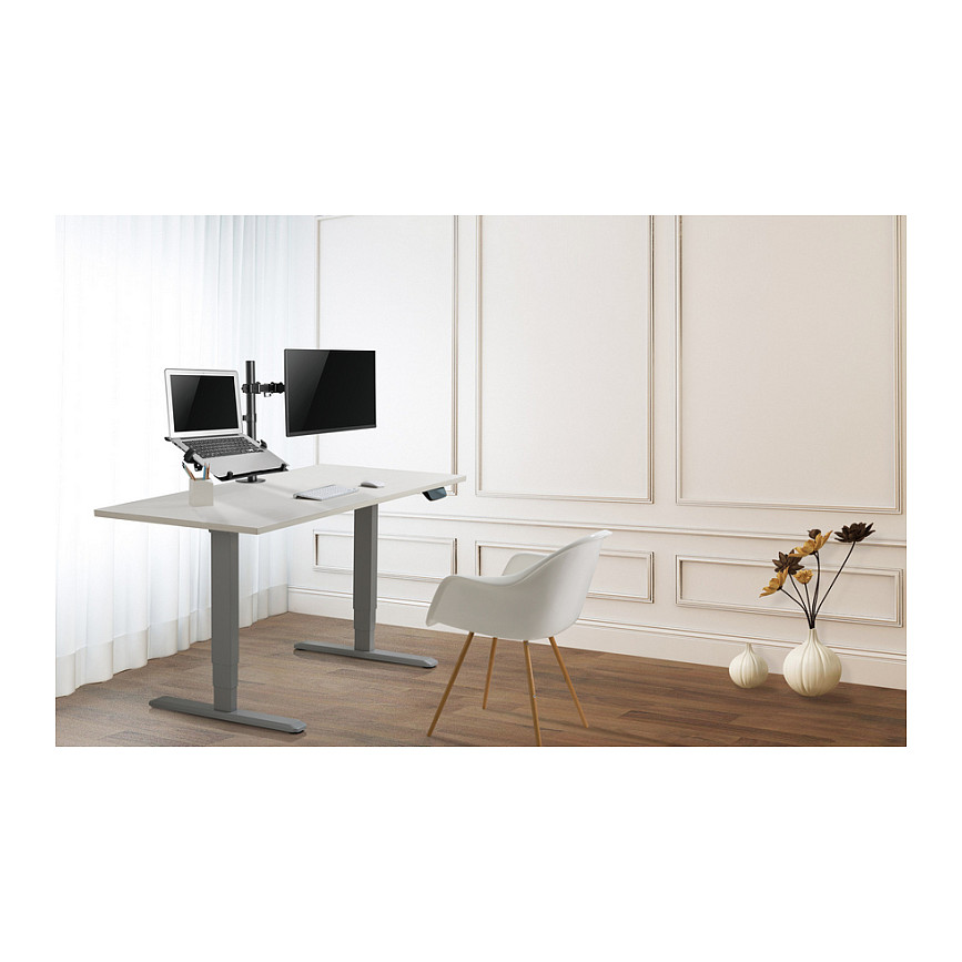 Stalak za monitor i laptop EQUIP 650602, 13"-32" / 10"-15.6", do 8kg/4kg, VESA-3