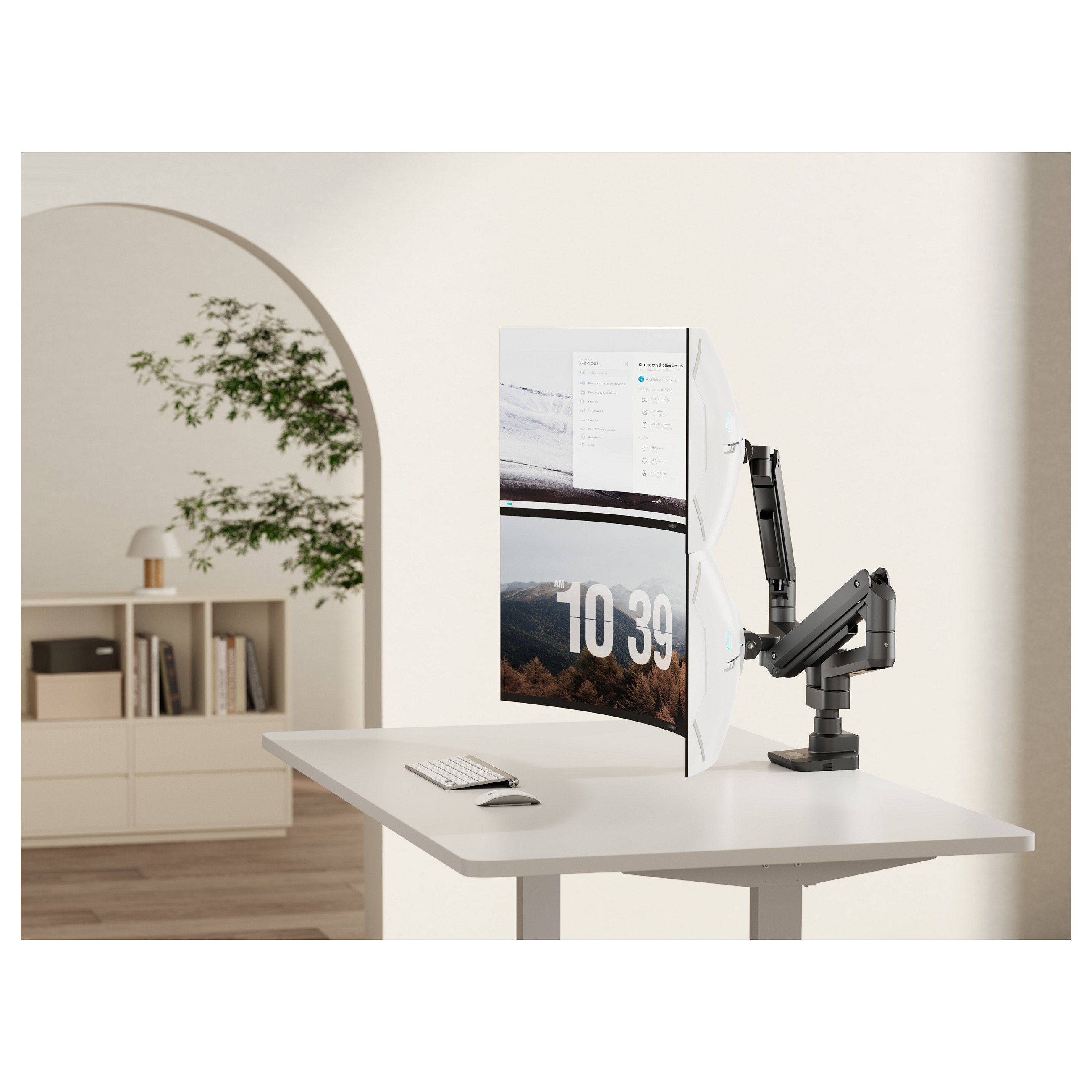 Stolni nosač za 2 monitora EQUIP 650618, Gas Spring, 17"-32"-6