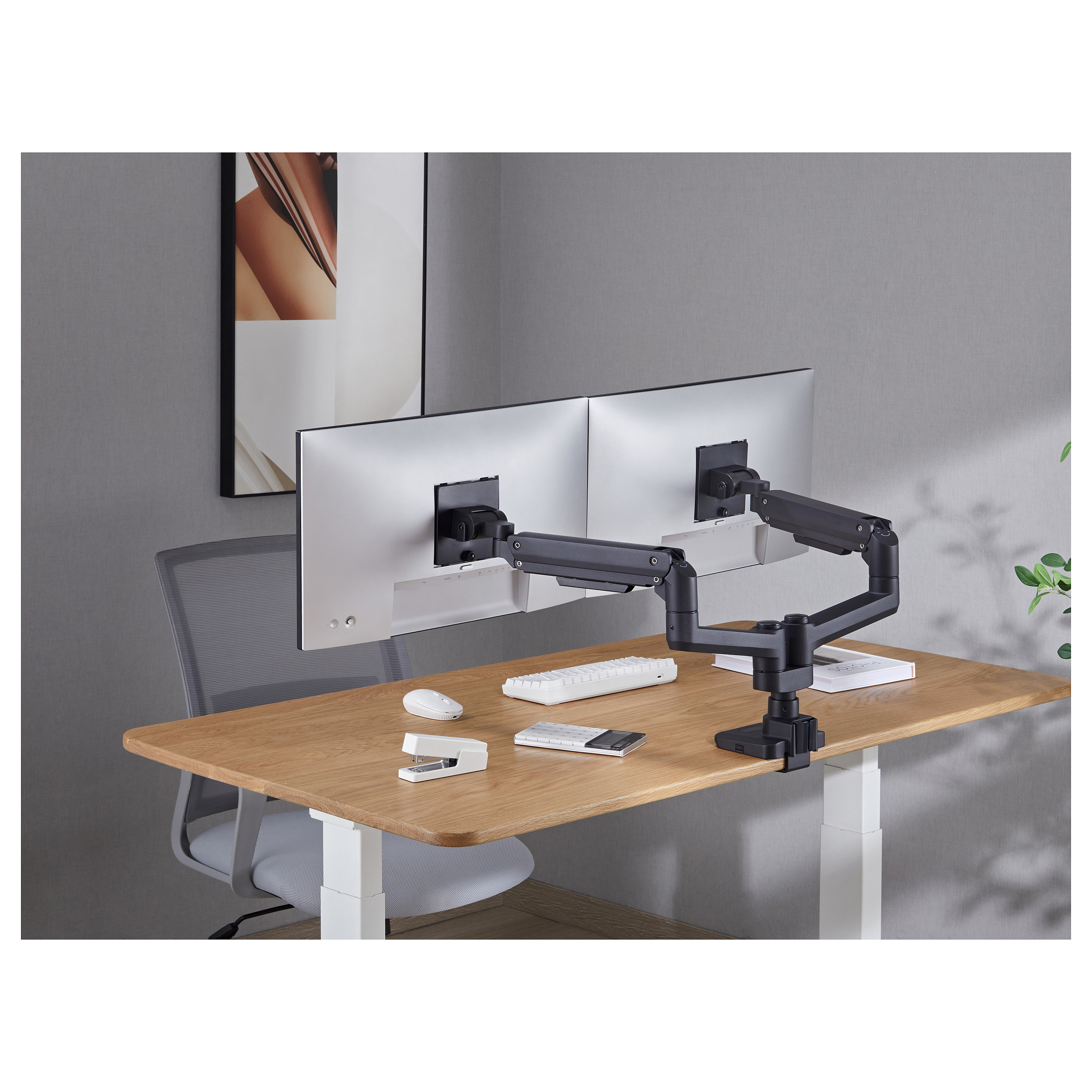 Stolni nosač za 2 monitora EQUIP 650618, Gas Spring, 17"-32"-7