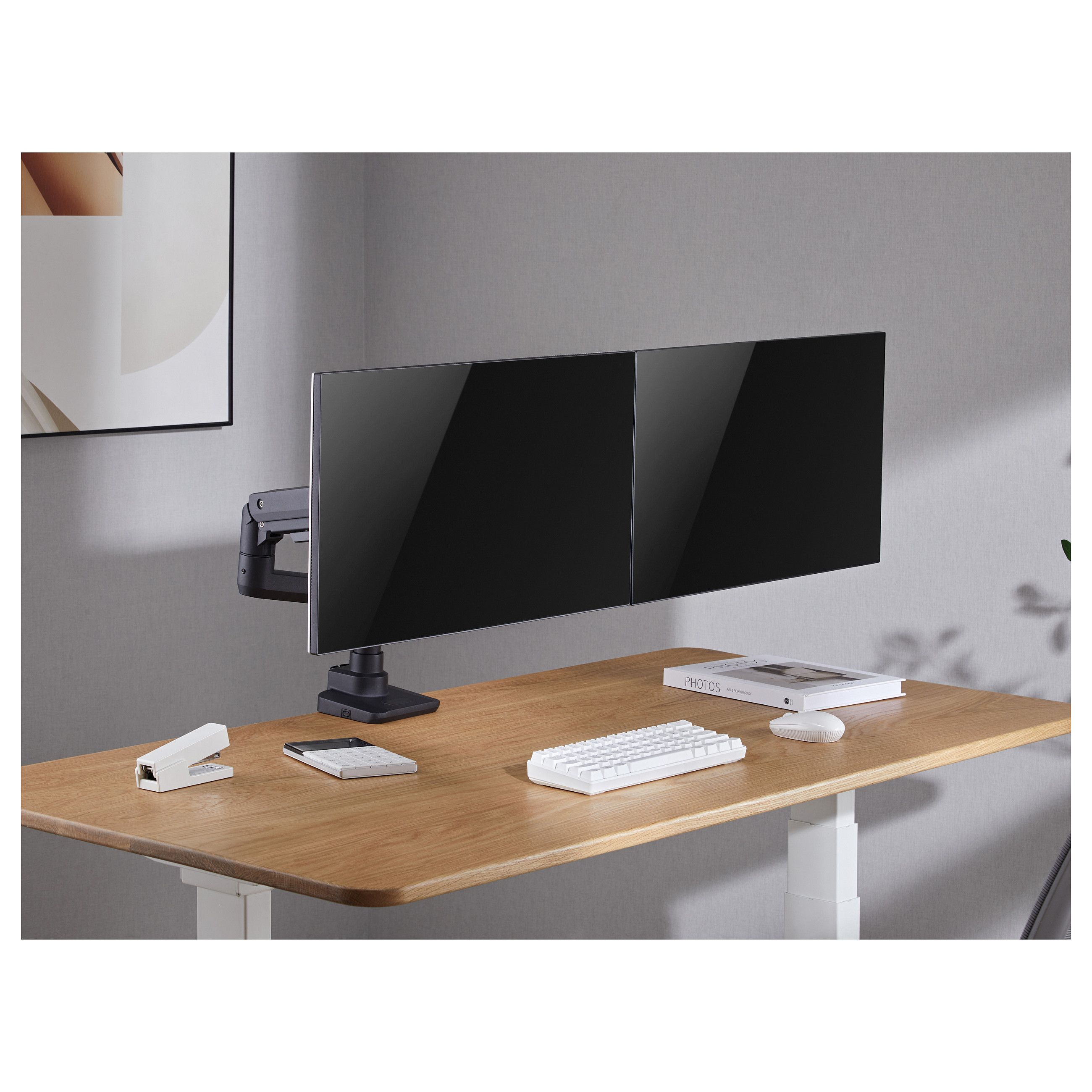 Stolni nosač za 2 monitora EQUIP 650618, Gas Spring, 17"-32"-8