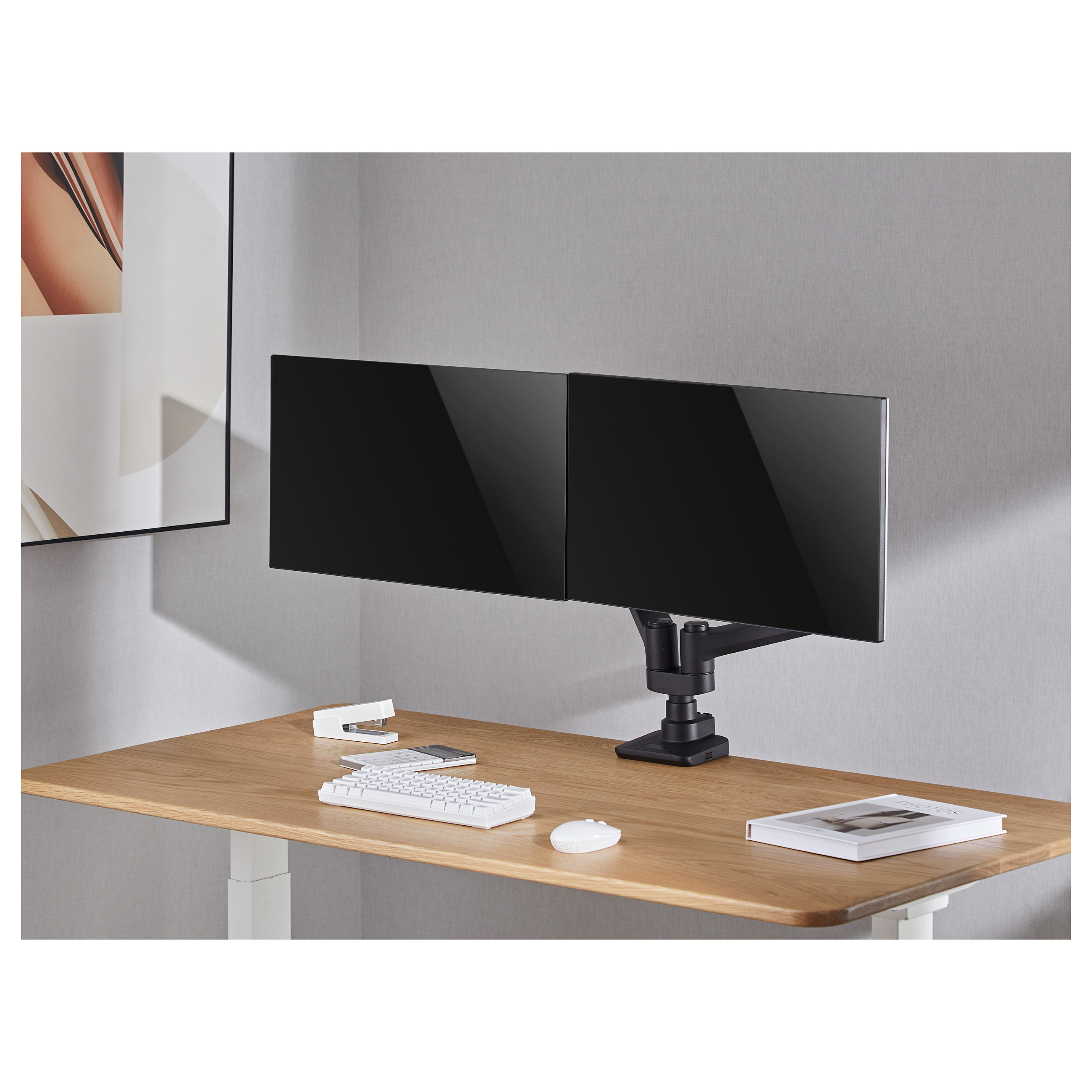 Stolni nosač za 2 monitora EQUIP 650618, Gas Spring, 17"-32"-9
