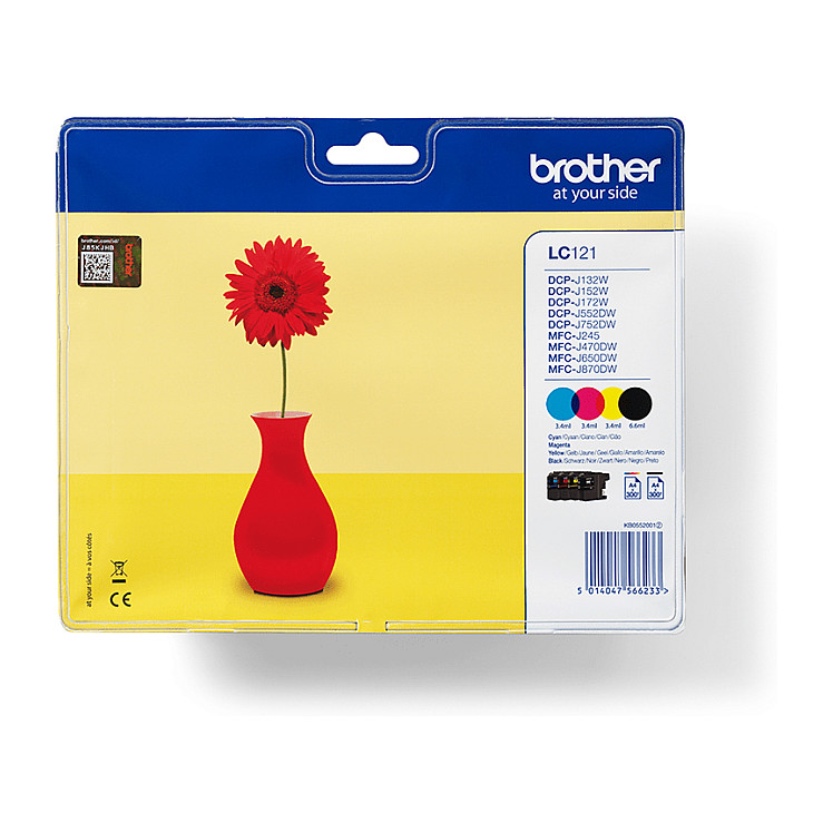 Tinta BROTHER LC-121VALBP Multipack (BK/C/M/Y)
