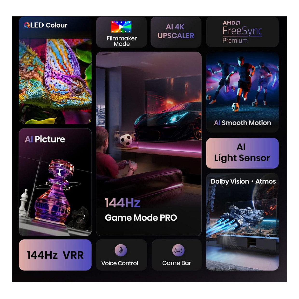 Televizor HISENSE 50E7KQ PRO QLED UHD 4K 144Hz Smart TV-4