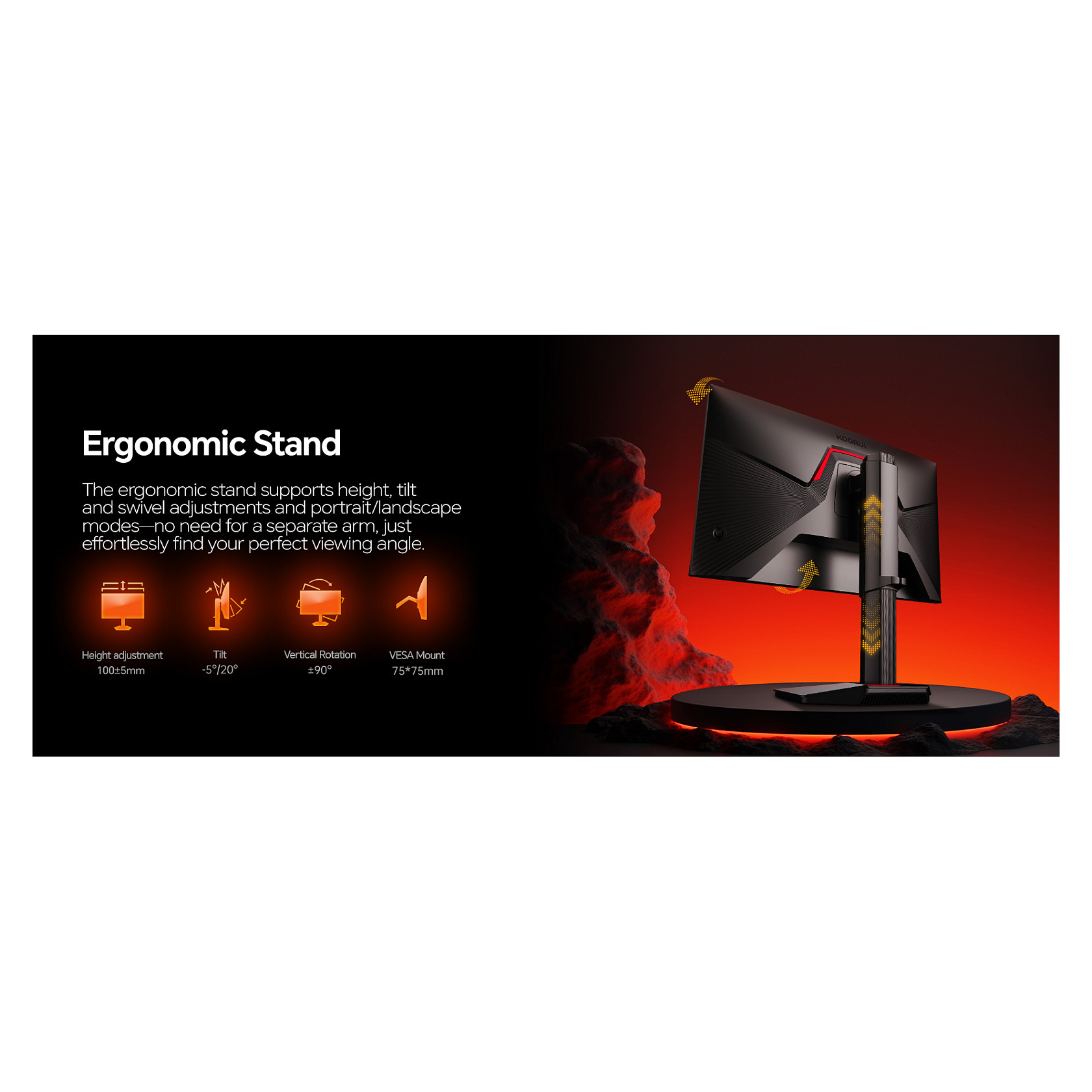 Gaming Monitor KOORUI G2722P (27", IPS, QHD, 200Hz, 1ms)-7