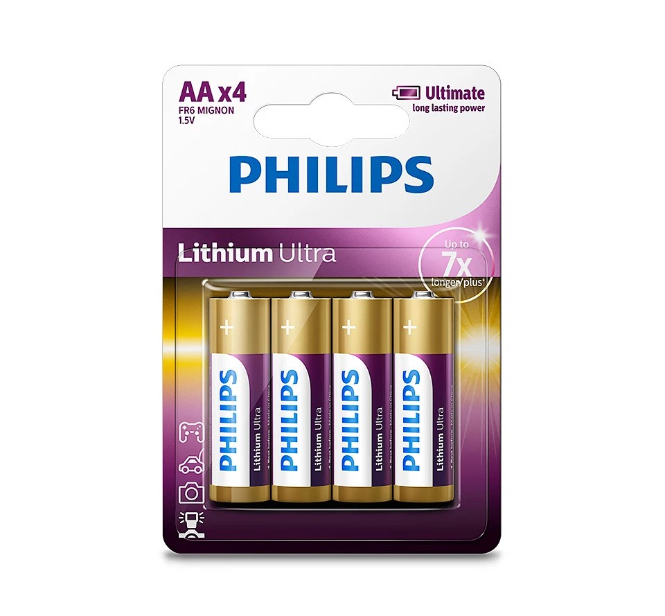 Baterije PHILIPS Ultra Lithium AA, 4 komada