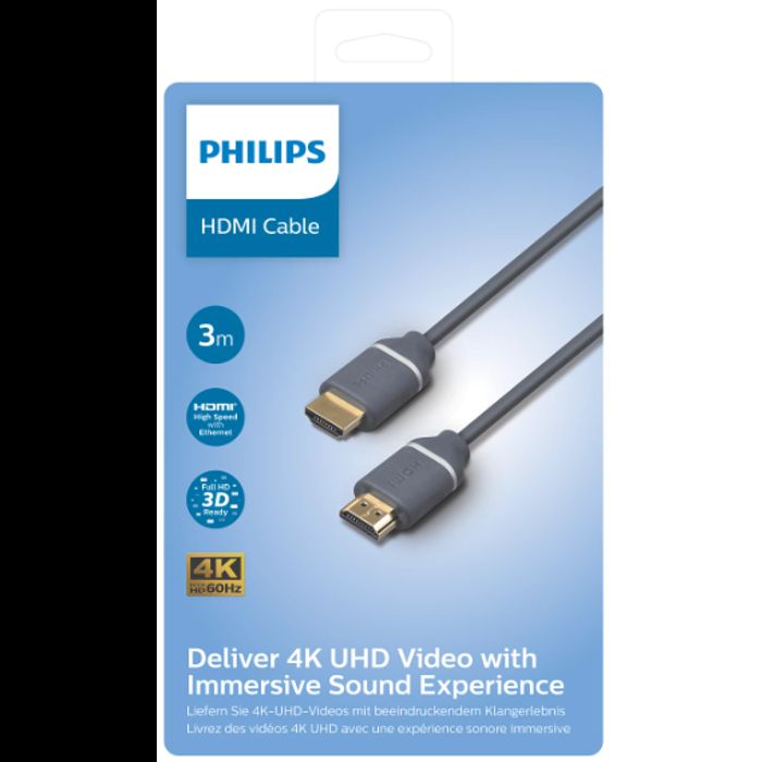 HDMI kabel PHILIPS SWV5401H/10, 3m, 4K UHD, High Speed with Ethernet