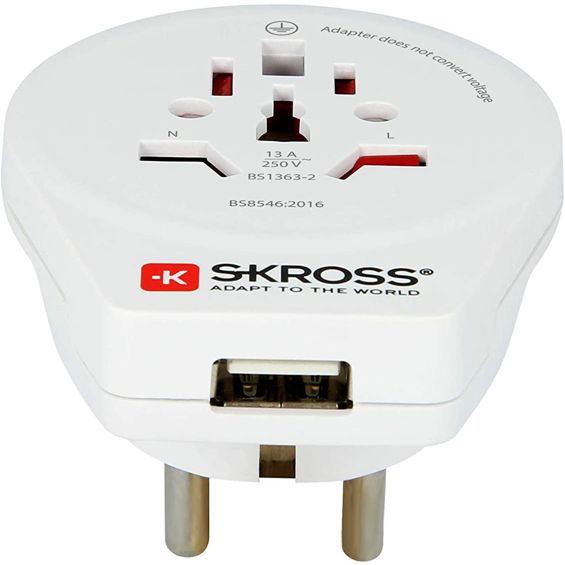 Adapter SKROSS WORLD to EU + USB-A-4