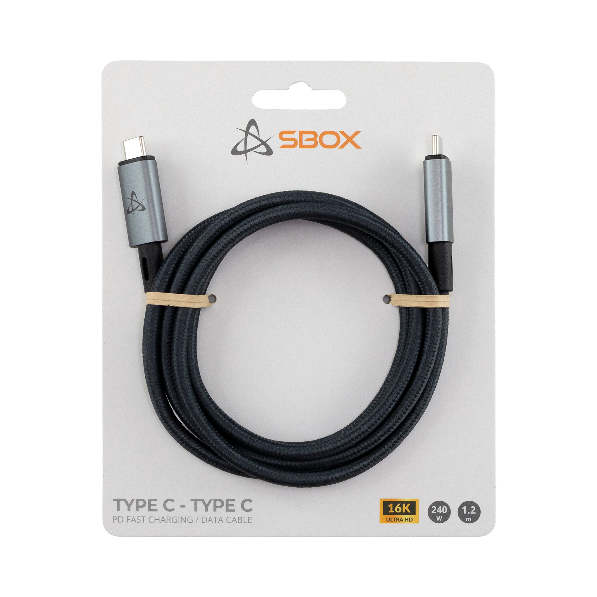 Kabel SBOX Type-C - Type-C, 240W 80Gbps 16K/60Hz / RETAIL-4