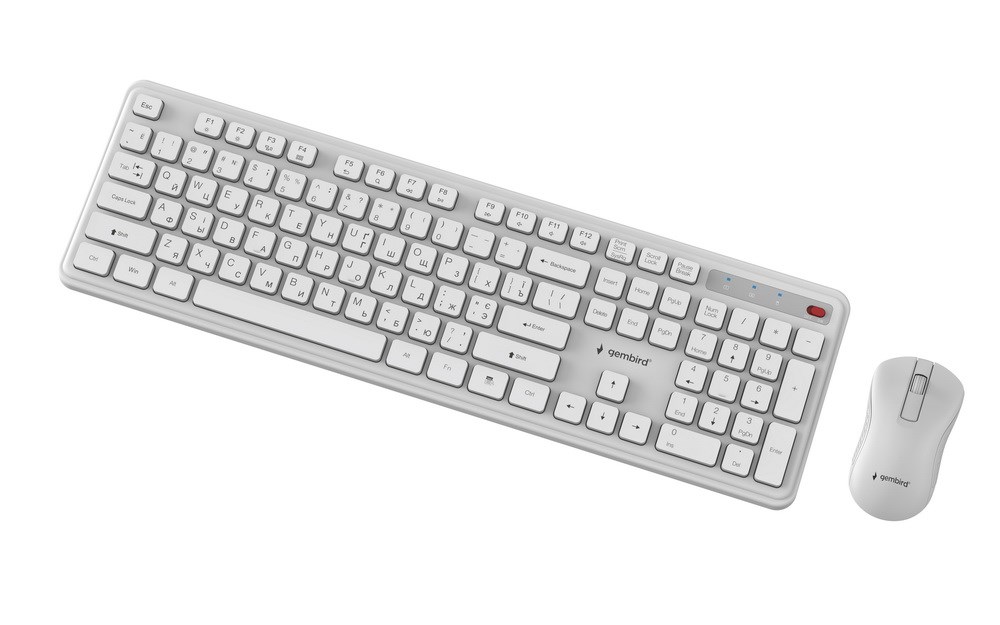 GEMBIRD WIRELESS DESKTOP SET WHITE, RU-LAYOUT-3