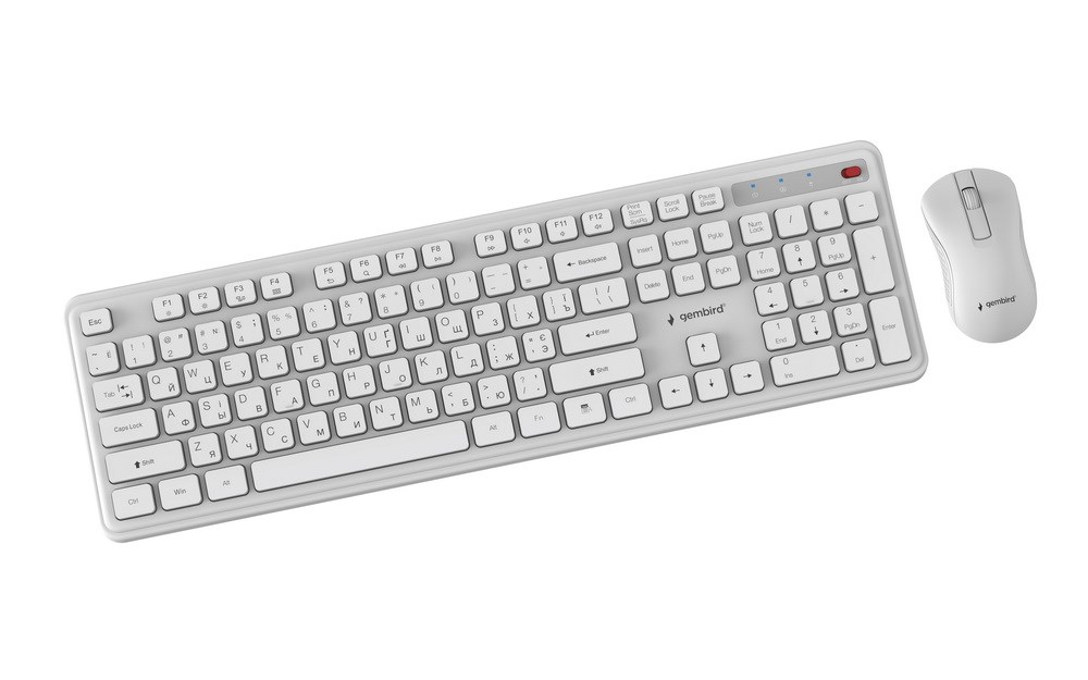 GEMBIRD WIRELESS DESKTOP SET WHITE, RU-LAYOUT-2