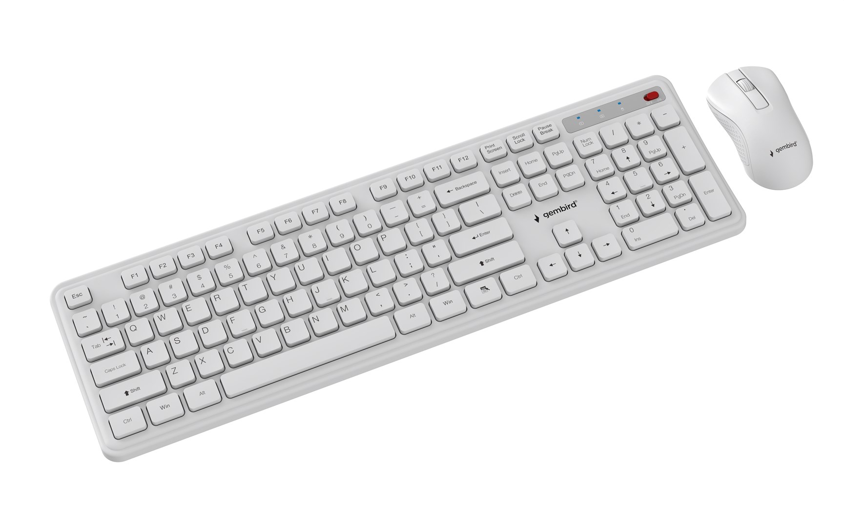 GEMBIRD WIRELESS DESKTOP SET WHITE, US LAYOUT-2