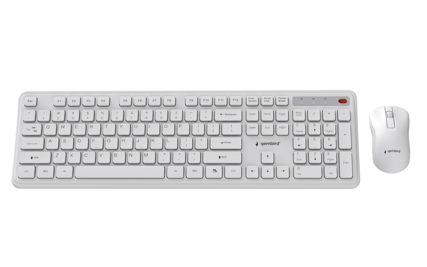 GEMBIRD WIRELESS DESKTOP SET WHITE, US LAYOUT-1