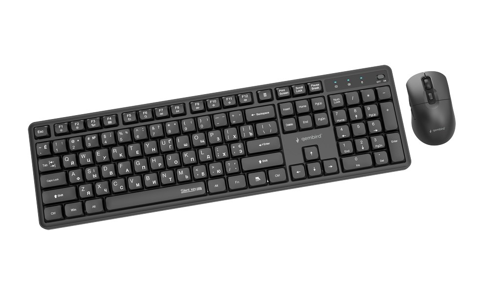 GEMBIRD WIRELESS DESKTOP SET BLACK, RU-LAYOUT-2