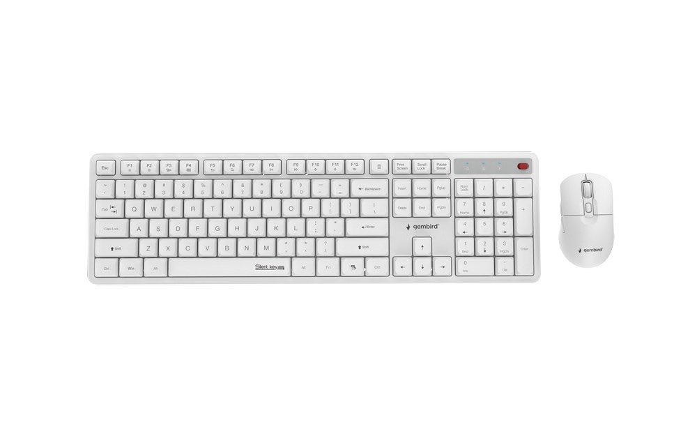GEMBIRD WIRELESS DESKTOP SET WHITE, US-LAYOUT
