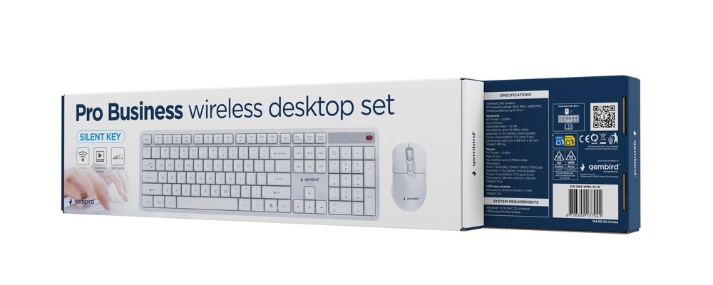 GEMBIRD WIRELESS DESKTOP SET WHITE, US-LAYOUT-4