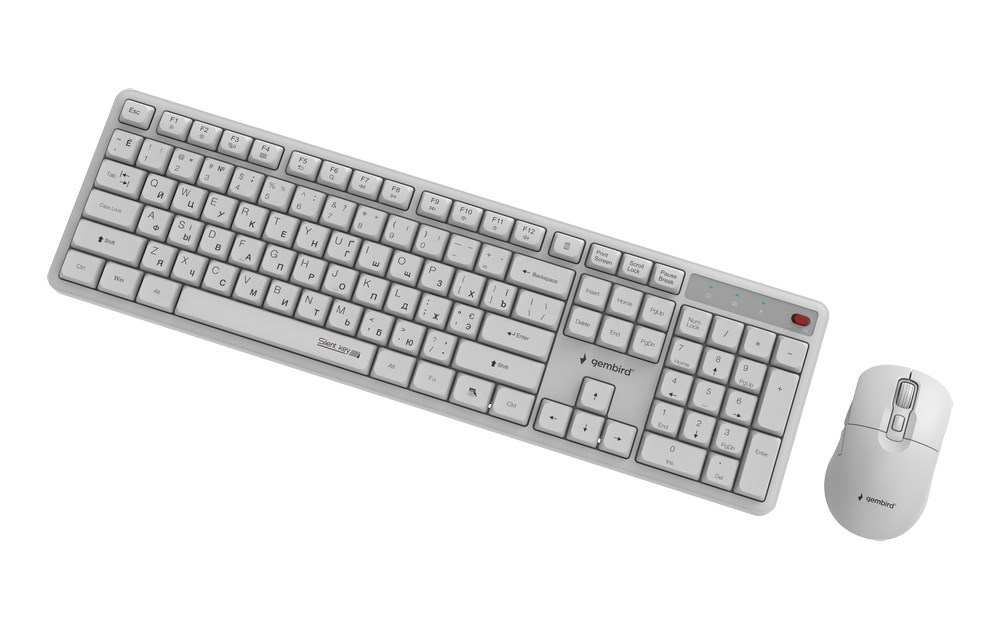 GEMBIRD WIRELESS DESKTOP SET WHITE, RU-LAYOUT-3