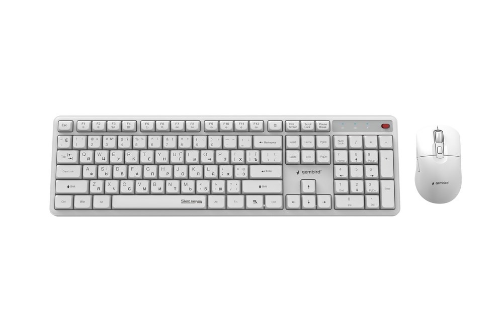GEMBIRD WIRELESS DESKTOP SET WHITE, RU-LAYOUT-1