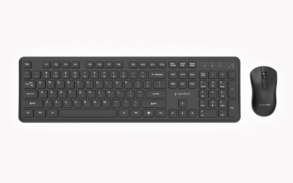 GEMBIRD WIRELESS DESKTOP SET BLACK, US-LAYOUT