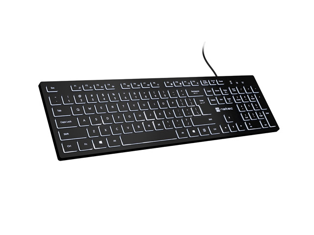 Tipkovnica NATEC Herring Glow, US layout, bijela boja-2