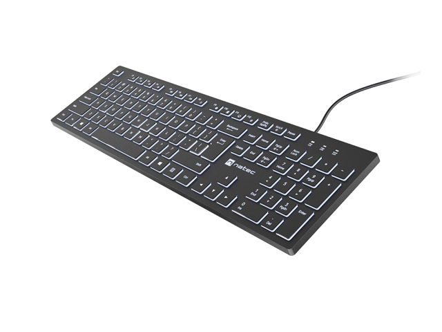 Tipkovnica NATEC Herring Glow, US layout, bijela boja-5
