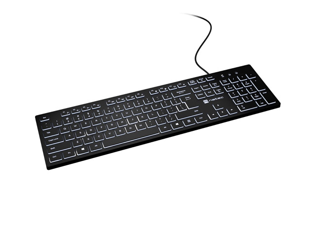 Tipkovnica NATEC Herring Glow, US layout, bijela boja-0