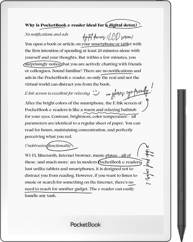 E-book čitač POCKETBOOK InkPad One, 10.3" E Ink Mobius, 32GB, Wi-Fi, Matte Black-2