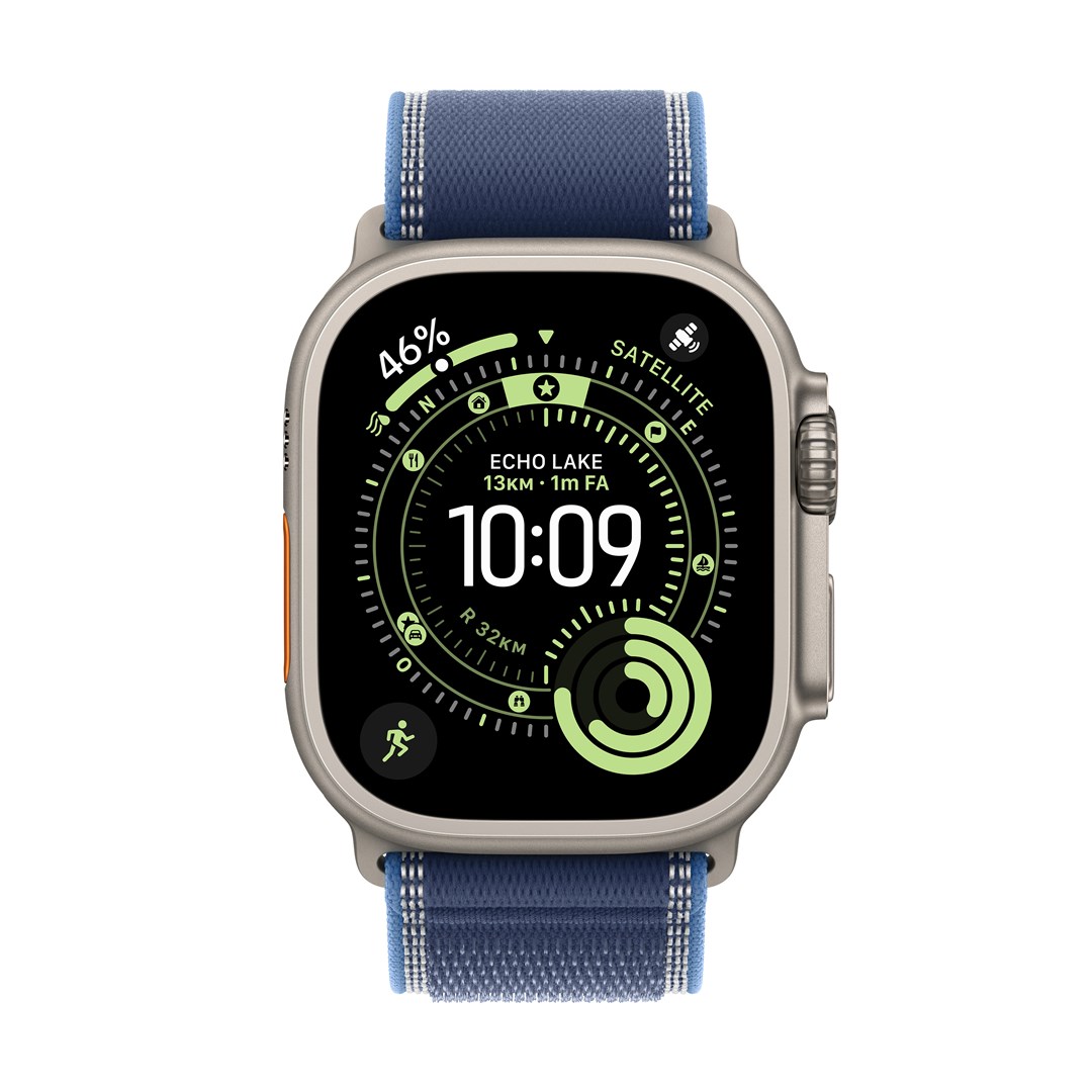 Pametni sat APPLE Watch Ultra 3 GPS + Cellular 49mm Titanium Natural with Blue/Bright Blue Trail Loop (S/M)-1