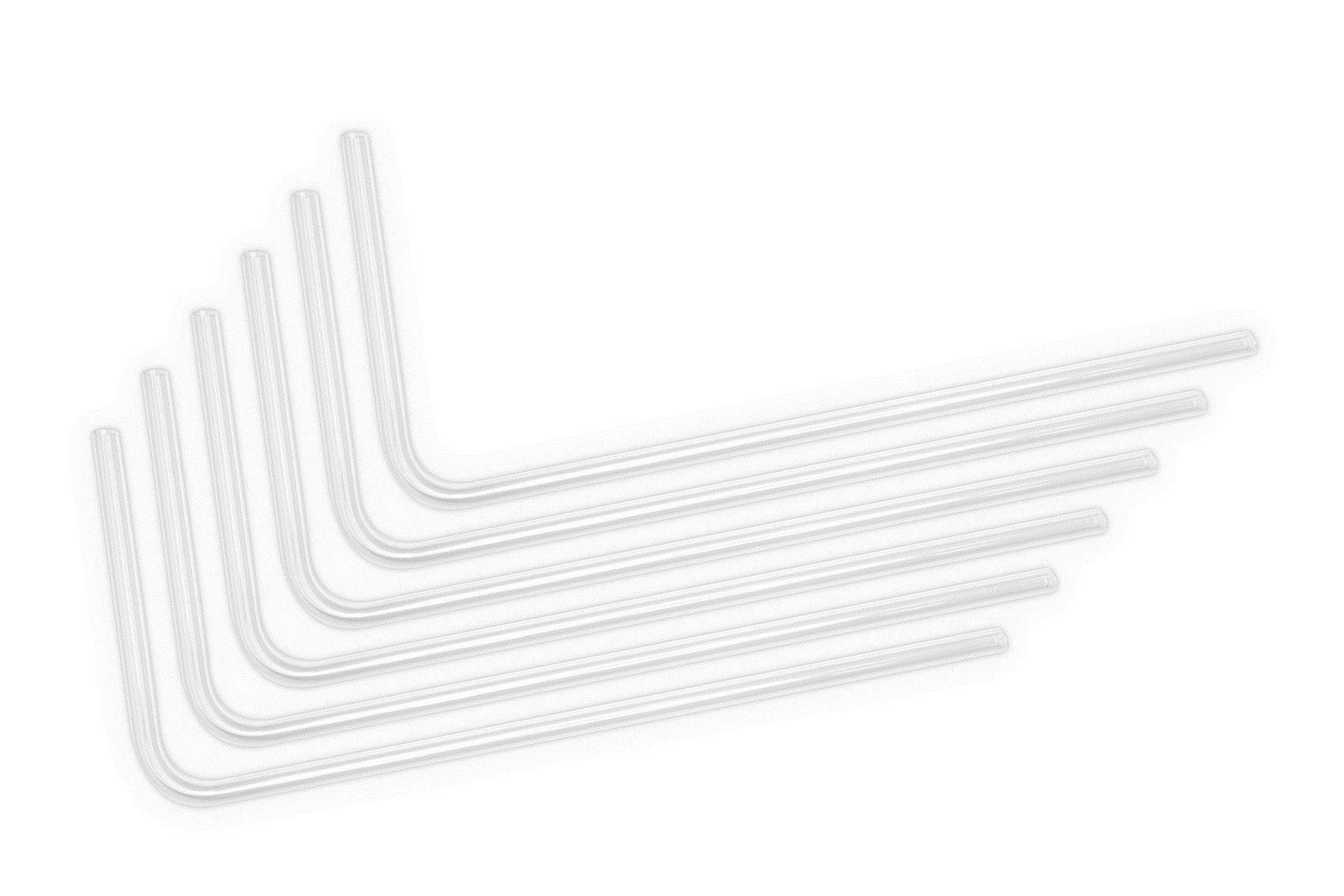 Set akrilnih cijevi za vodeno hlađenje EK WATER BLOCKS EK-Loop Hard Tube 16/12mm, 90°, 80cm, 6 komada