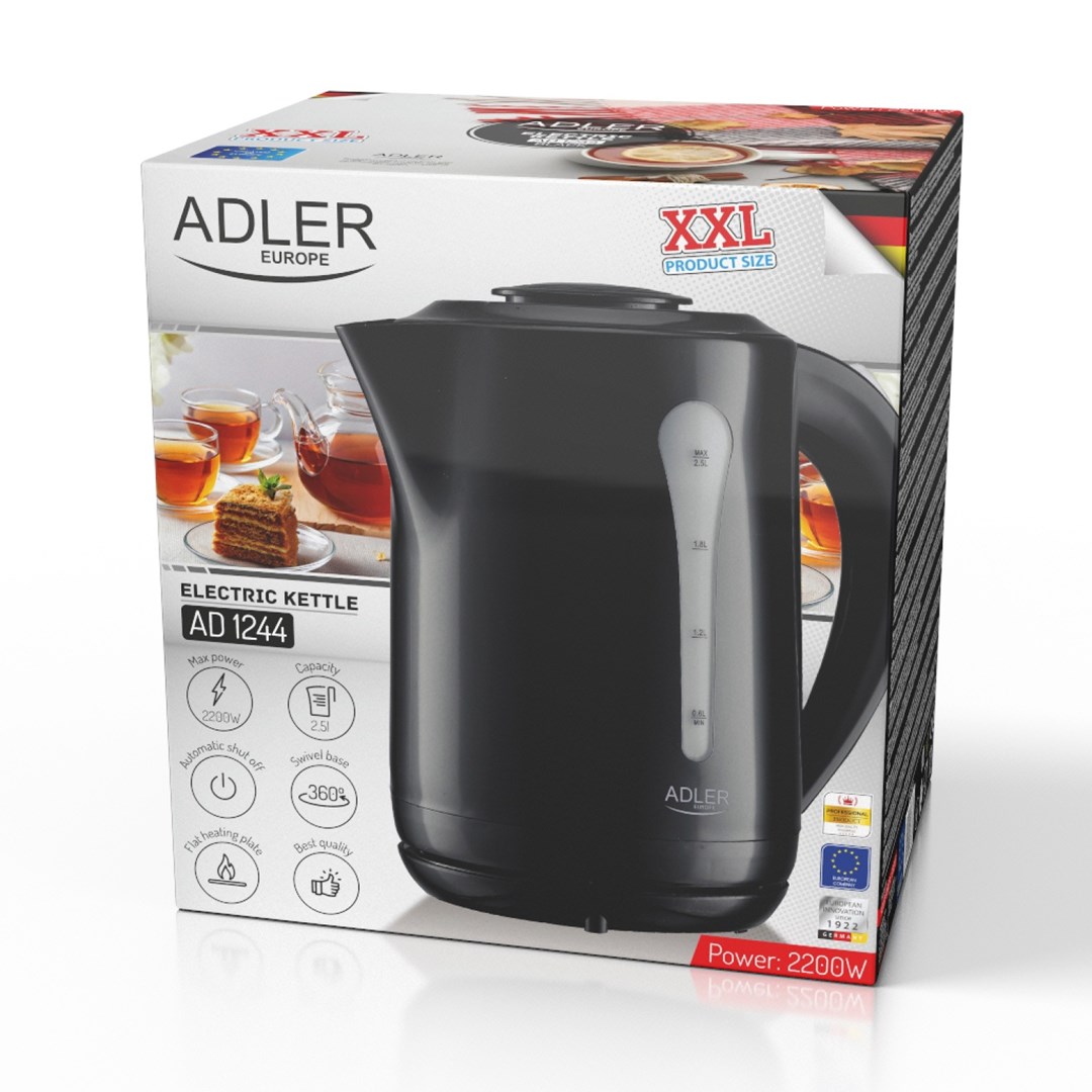 Kuhalo za vodu ADLER AD 1244b (1.7 L, 2200 W, crno)-9