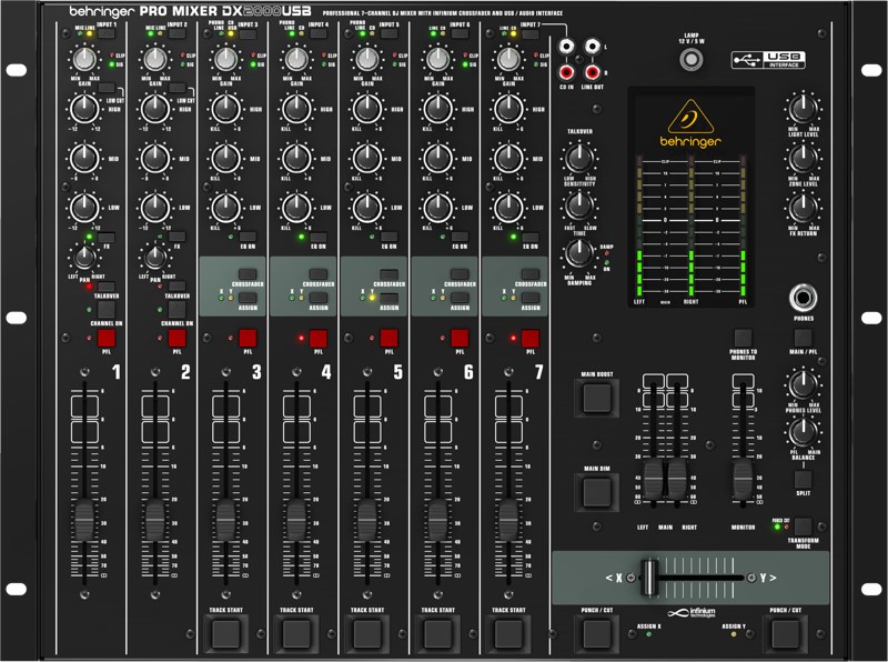 DJ Mikser BEHRINGER DX2000USB, 7-kanalni, USB sučelje