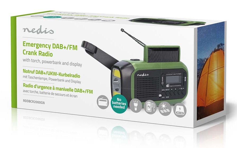 Radio prijemnik NEDIS RDDBCR2000GN DAB+/FM Bluetooth Zeleni-5