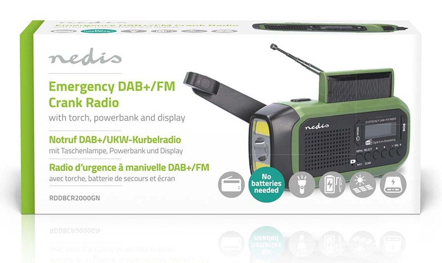 Radio prijemnik NEDIS RDDBCR2000GN DAB+/FM Bluetooth Zeleni-4