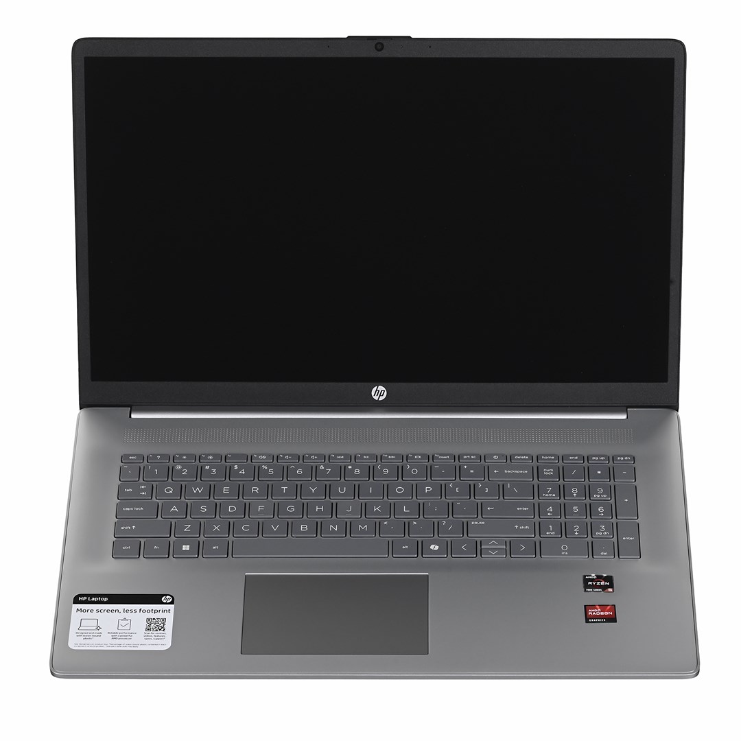 Laptop HP 17-cp2025dx (17.3" IPS FHD, AMD Ryzen 5 7520U, 8GB RAM, 512GB SSD, AMD Radeon Graphics, Windows 11 Home, Non-HR tipkovnica, Natural Silver)