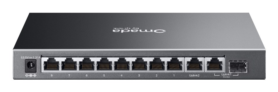 Mrežni switch TP-LINK Omada ES210GP, 8x GbE PoE+, 2x SFP, Managed L2, DIN rail-1