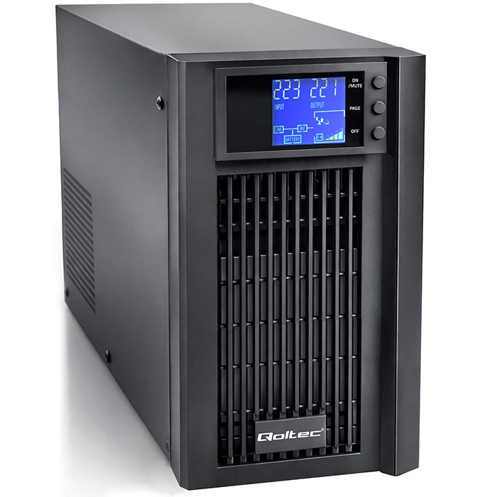 Neprekidno napajanje QOLTEC Pure Sine Wave 3kVA 2400W | AVR | LCD | Bez baterija