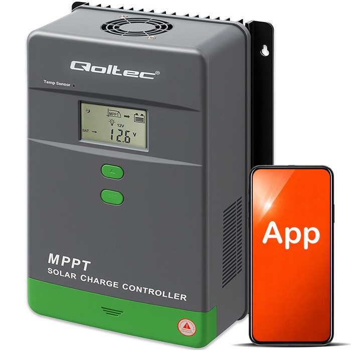 Solarni regulator punjenja QOLTEC MPPT 80A, 12V/24V/36V/48V, LCD, Bluetooth