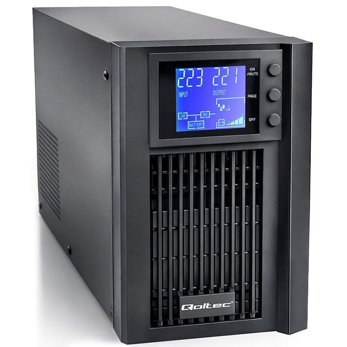 UPS napajanje QOLTEC Pure Sine Wave 1000VA 800W, LCD, AVR-0