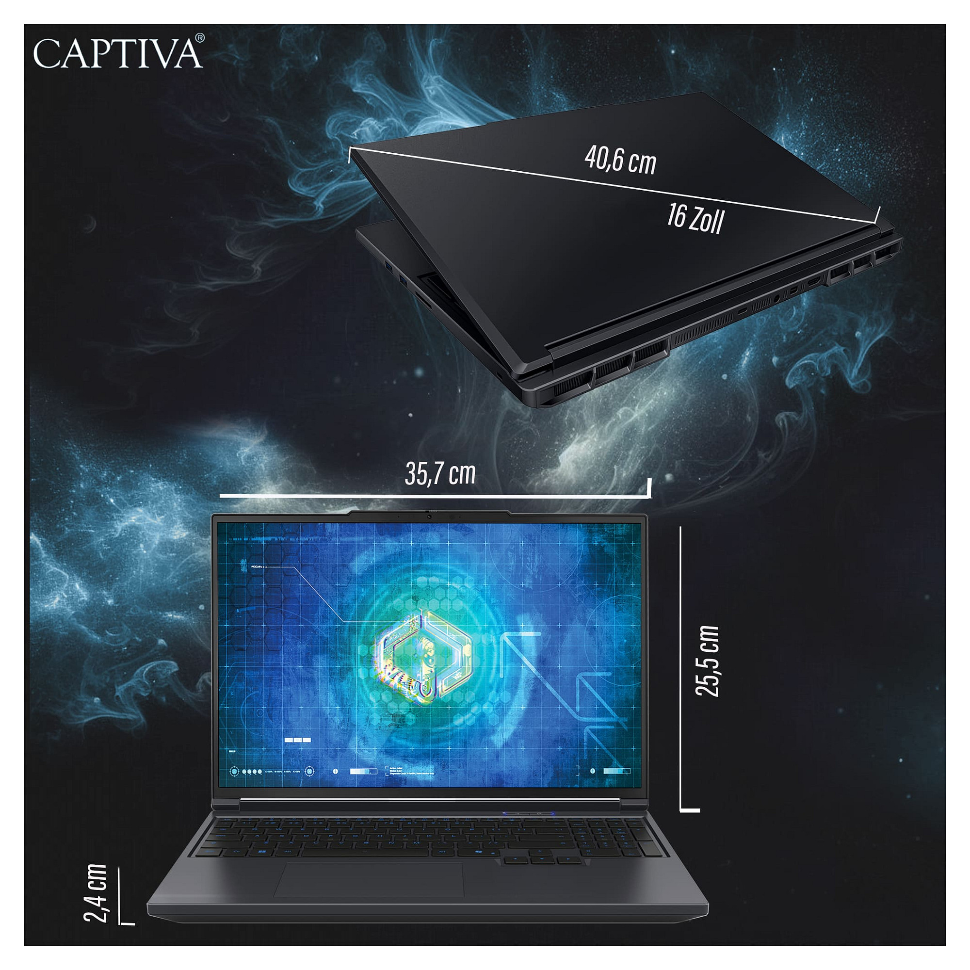 Laptop CAPTIVA Highend Gaming I79-480 (16" IPS WQXGA, Intel Core i9-14900HX, 32GB, 1TB SSD, GeForce RTX 4070, Windows 11 Home, Non-HR tipkovnica, siva)-4