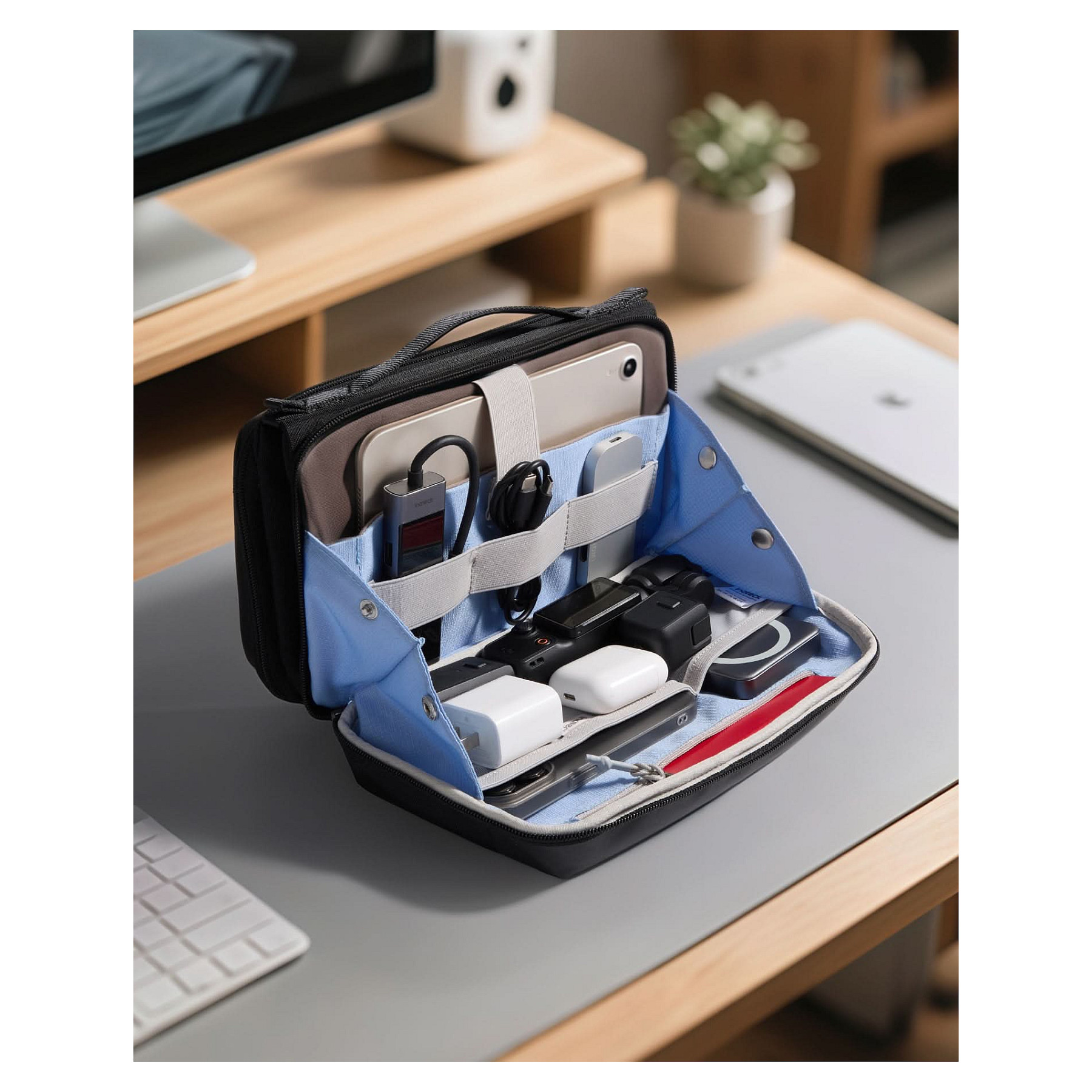 Organizator za kablove i opremu INATECK AB03003-BK, 28x17x11.8cm, crni-3
