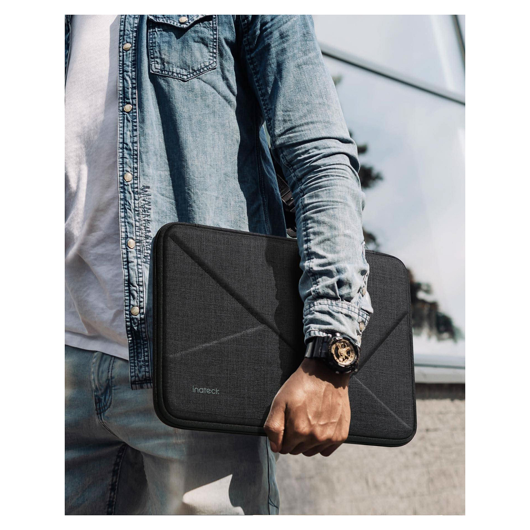 Torba za laptop INATECK LB01007-13S 360° Protection za 13-13.3" s torbicom za pribor, crna-2