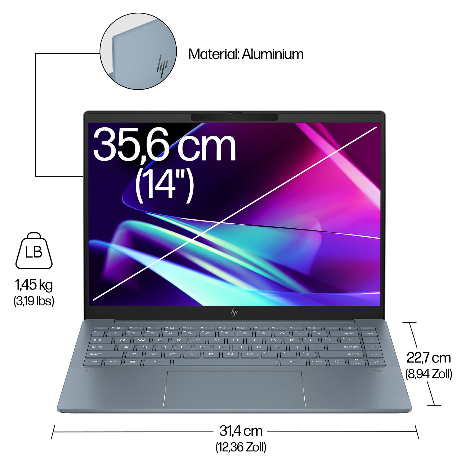 Laptop HP Pavilion Plus 14-ew1175ng (14" OLED 2.8K, Intel Core Ultra 7 155H, 32GB RAM, 1TB SSD, Intel Arc Graphics, Windows 11 Home, Non-HR tipkovnica, Natural Silver)-17